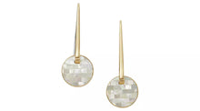 Skagen Gold Tone Mother of Pearl Drop Earrings