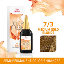 Wella Professionals Color Fresh Semi-Permanent Colour - 7/3 Medium Gold Blonde 75ml