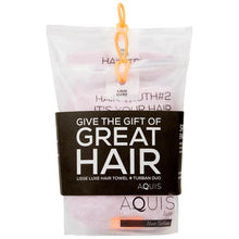 Aquis Lisse Luxe Hair Turban and Hair Towel - Desert Rose Bundle (Worth £60)