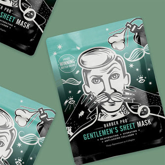 BARBER PRO Gentlemen's Sheet Mask Rejuvenating and Hydrating with Anti-Ageing Collagen