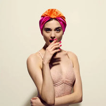 SILKE Hair Wrap The Poppy - Pink and Orange