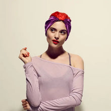 SILKE Hair Wrap The Dita - Purple and Red