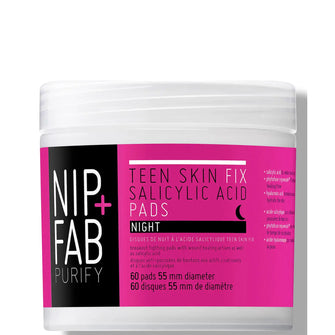 NIP+FAB Teen Skin Fix Salicylic Acid Night Pads 60 Pads