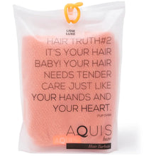 AQUIS Hair Turban Lisse Luxe - Tangerine Sunrise