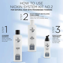 NIOXIN 3-Part System 2 Cleanser Shampoo for Natural Hair with Progressed Thinning 1000ml