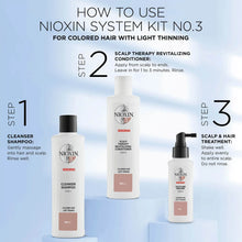 NIOXIN 3-Part System 3 Cleanser Shampoo for Coloured Hair with Light Thinning 1000ml