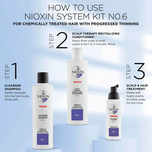 NIOXIN 3-Part System 6 Cleanser Shampoo for Chemically Treated Hair with Progressed Thinning 300ml