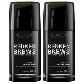 Redken Brews Men's Work Hard Molding Paste Duo