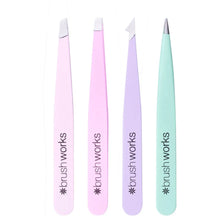 brushworks HD Combination Tweezer Set - Pastels