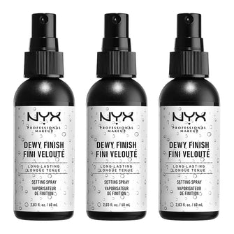 NYX Professional Makeup Dewy Setting Spray x 3 (Worth £21.00)