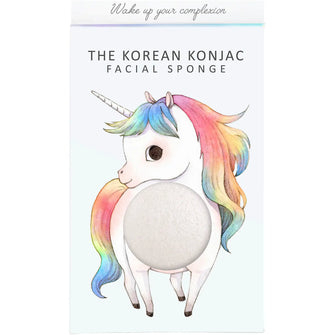 The Konjac Sponge Company Mythical Unicorn Standing Konjac Sponge Box and Hook - White 30g