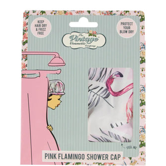 The Vintage Cosmetic Company Shower Cap - Flamingo