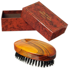 Hydrea London Military Hairbrush Gloss Finish with Pure Black Boar Bristle (Hard Strength) FSC Certified