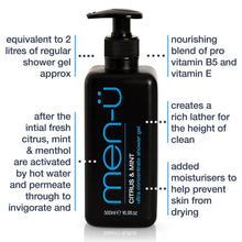 men-ü Citrus and Mint Shower Gel 500ml