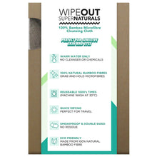 Magnitone WipeOut SuperNatural Bamboo MicroFibre Cleansing Cloth 2 Pack - Grey