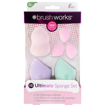 brushworks HD Ultimate Complexion Makeup Sponge Set (Set of 4)