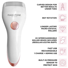 Magnitone Well Heeled 2 Rechargeable Express Pedi - White