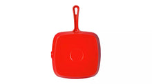 Home 23cm Cast Iron Griddle Pan - Red