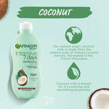 Garnier Intensive 7 Days Coconut Milk Body Lotion Dry Rough Skin 400ml