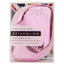 Tangle Teezer Compact Styler Detangling Hairbrush Baby Doll Pink Chrome