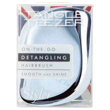 Tangle Teezer Compact Styler Detangling Hairbrush Sky Blue Delight Chrome