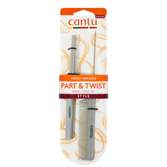 Cantu Spiral Style Part and Twist Comb 2Ct Pack