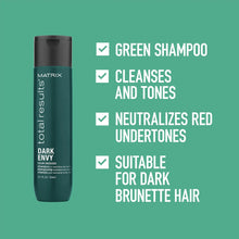 Matrix Total Results Dark Envy Neutralising Green Shampoo for Dark Brunette Hair 300ml