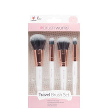 brushworks Travel Brush Set - White/Gold