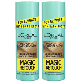 L'Oréal Paris Magic Retouch Medium to Dark Blonde Root Concealer Spray Duo Pack