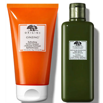 Origins Ginzing Scrub Cleanser and Treatment Lotion Bundle