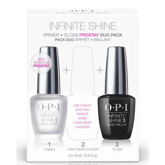 OPI Nail Base and Top Coat Duo Pack Infinite Shine Long-wear System 1st and 3rd Step 2 x 15ml (Worth £31.90)