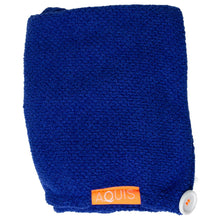 Aquis Classic Stretch Turban - Blue