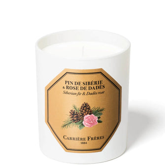 Carrière Frères Scented Candle Siberian fir & Dades Rose - 185 g