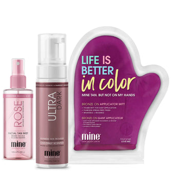 MineTan Get Glowing Face and Body Tanning Trio (Worth 32.97)