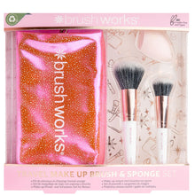 brushworks Travel Makeup Brush and Sponge Set