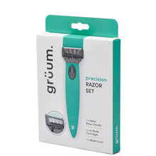 grüum Precision Razor Set - Aqua Green