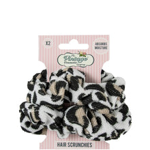 The Vintage Cosmetic Company Shower Microfibre Hair Scrunchies - Leopard Print (2 Pack)