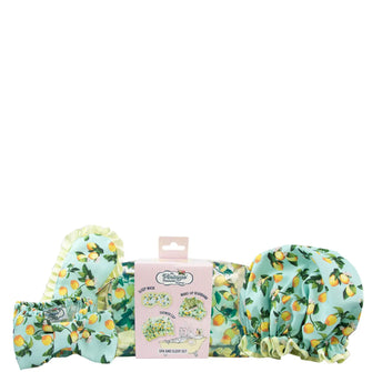 The Vintage Cosmetic Company Lemon Print Spa and Sleep Set