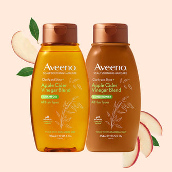 Aveeno Scalp Soothing Haircare Clarify and Shine Apple Cider Vinegar Shampoo 354ml