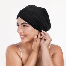 Kitsch Satin Lined Jersey Sleep Beanie - Black