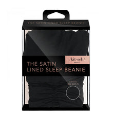 Kitsch Satin Lined Jersey Sleep Beanie - Black