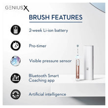 Oral-B Genius X Duo Pack of Two Electric Toothbrushes, Rose Gold & Black