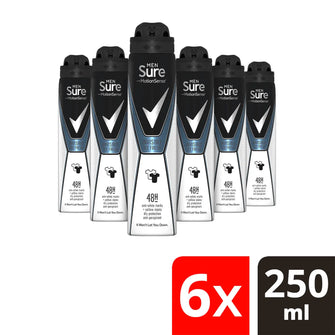 Sure Invisible Ice Fresh 48h Protection Anti-Perspirant Aerosol Deodorant 250ml Pack of 6