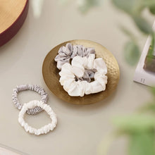 ESPA Home Silk Scrunchie - Pearl White & Moonlight Grey