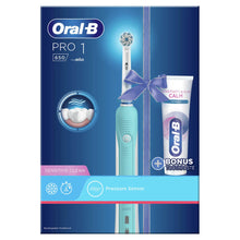 Oral-B Pro 1 650 Electric Toothbrush and Toothpaste - Turquoise