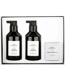 Urban Apothecary Oudh Geranium Body + Home Collection - 300ml Wash, Lotion and 70g Candle