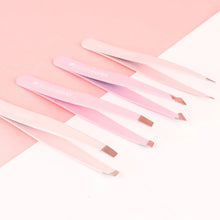 Brushworks HD 4 Piece Combination Tweezer Set - Pink