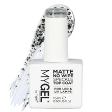 Mylee MyGel Matte No Wipe Black Speckle Top Coat 15ml