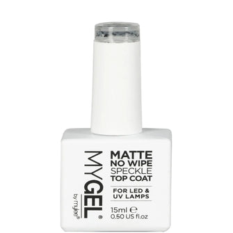 Mylee MyGel Matte No Wipe Black Speckle Top Coat 15ml