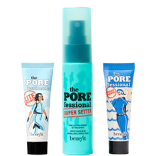 benefit Pore Minimizer Squad Face Primer and Makeup Setting Spray Trio Set (Worth £37.50)